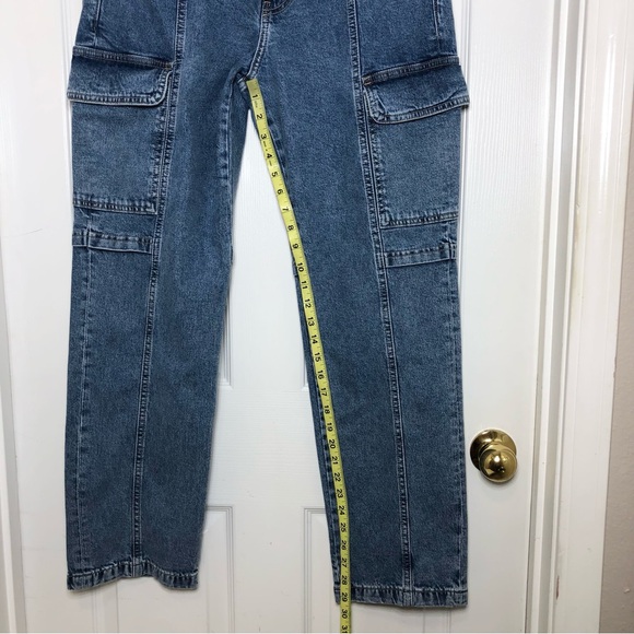 Gap Cotton Blend Medium Wash Spring 24 Mid Rise '90s Loose Cargo Jeans 10/30R - Picture 14 of 16